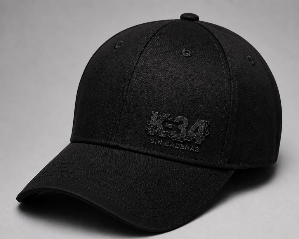 Gorra K-34 SIN CADENAS® Negra | Premium Streetwear