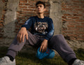 Playera azul marino K-34 SIN CADENAS® con American Bully